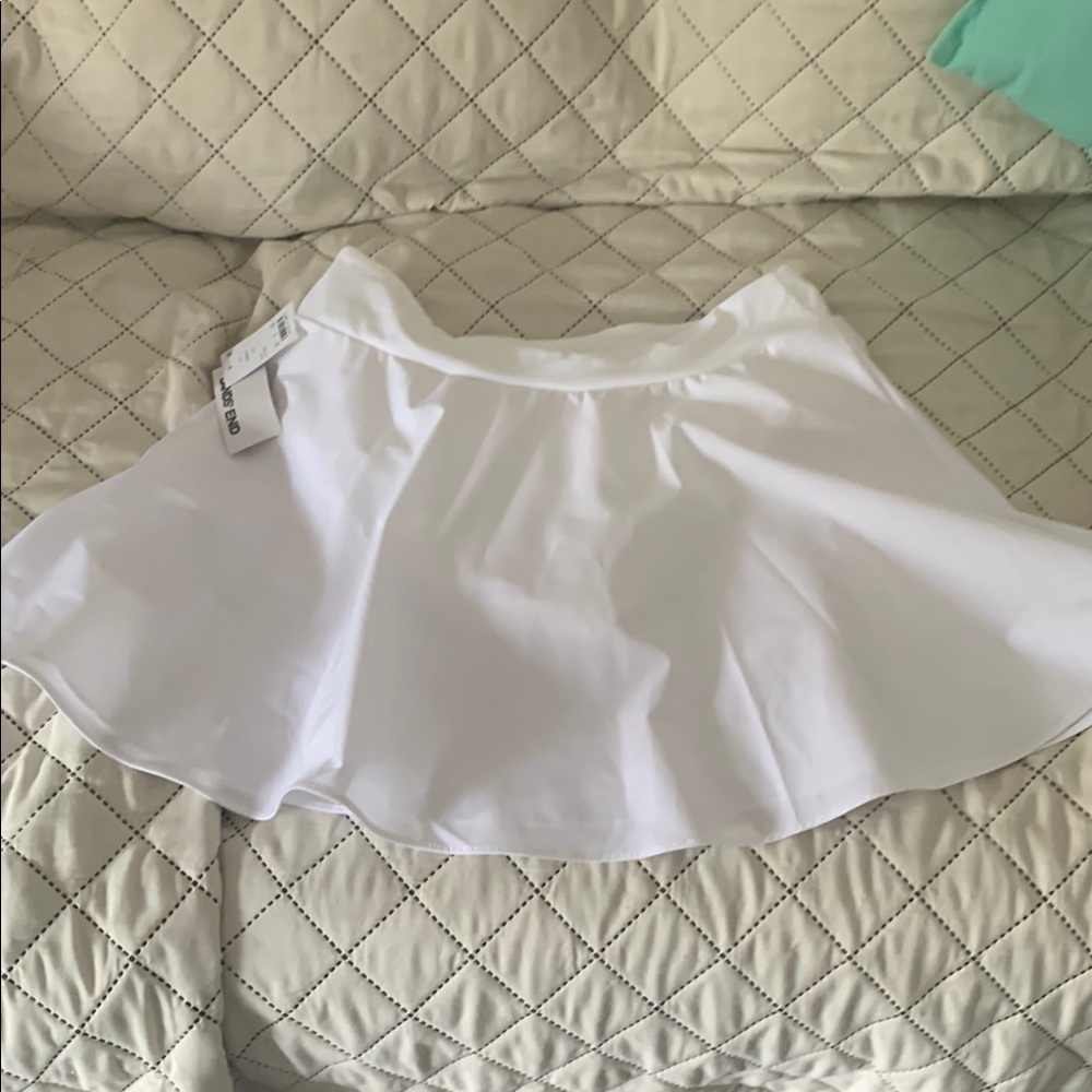 Lands' End Women's White Skater Skirt